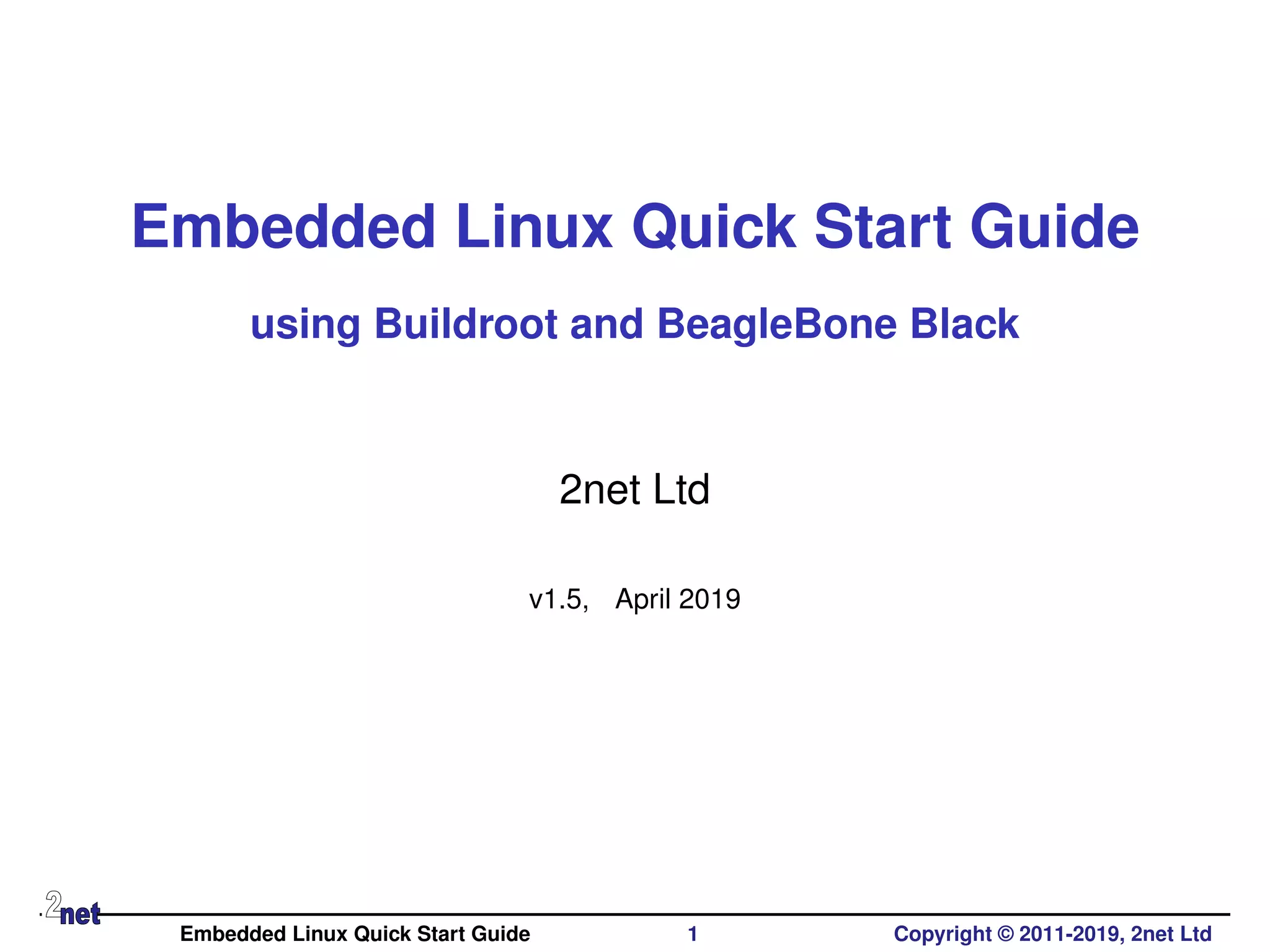 Embedded Linux Quick Start Guide v1.5 | PPT