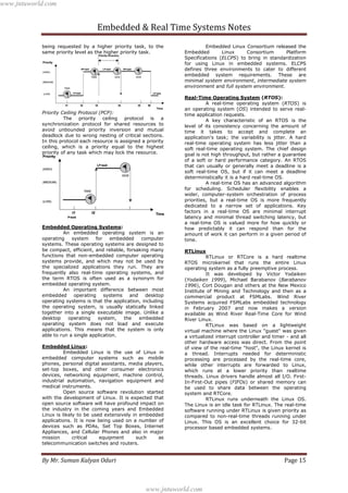 Embedded real time-systems communication | PDF