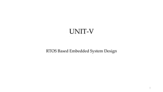 UNIT-V
RTOS Based Embedded System Design
1
 