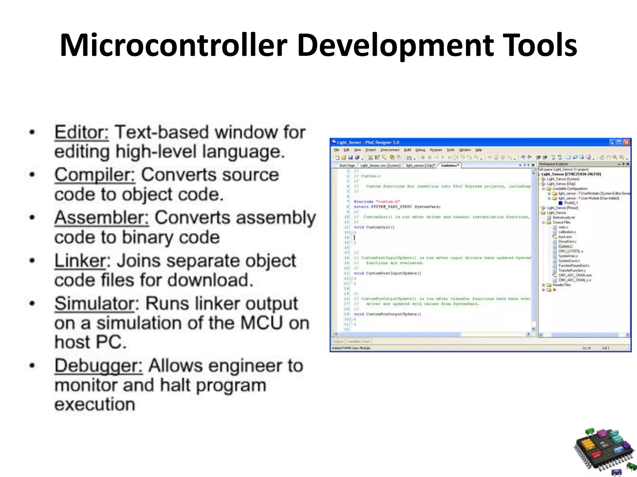 Microcontroller Development Tools 
