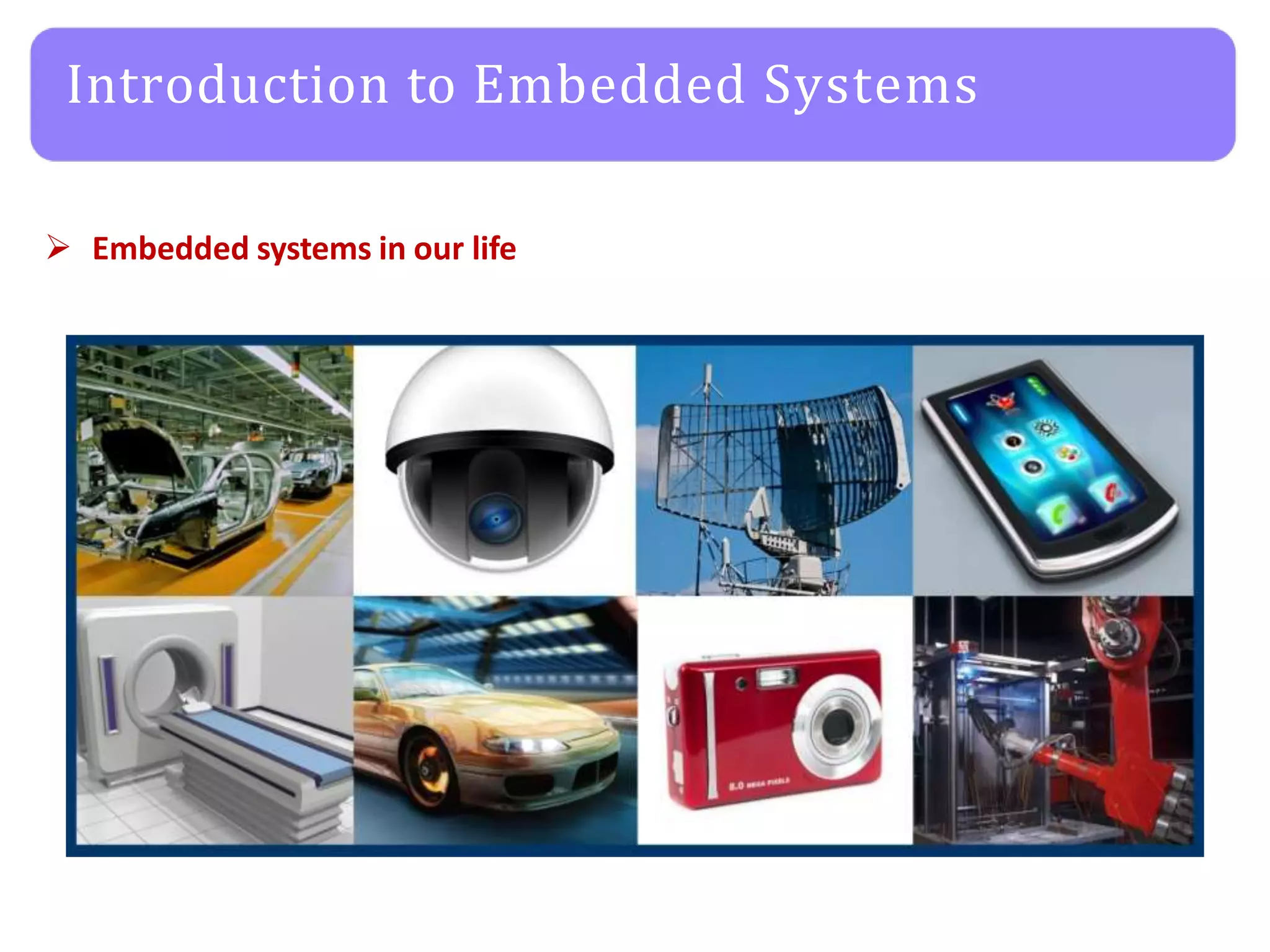 Introduction to Embedded Systems
 Embedded systems in our life
 