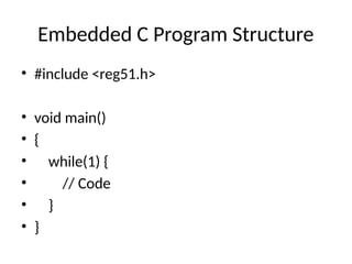 Embedded_C_8051_FDP another basic to learn | PPTX