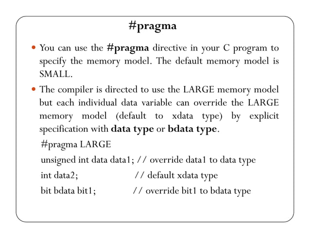 Embedded C programming based on 8051 microcontroller