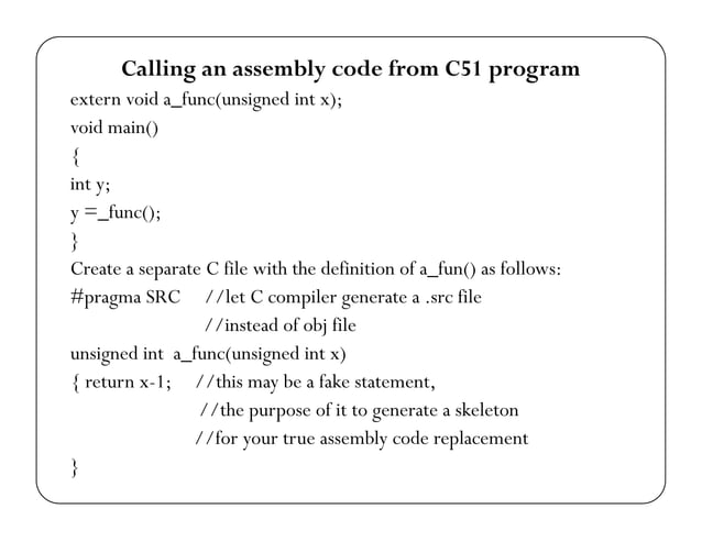 Embedded C programming based on 8051 microcontroller