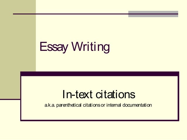 Essays with citations
