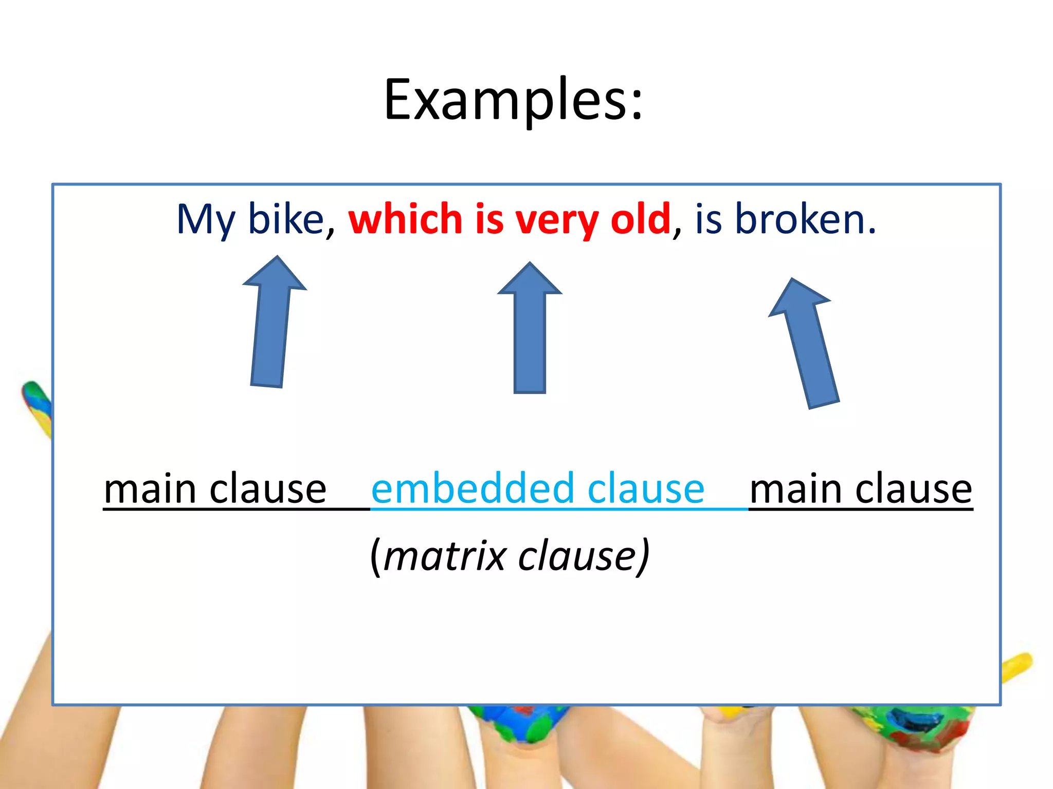 Embedded clause ppt