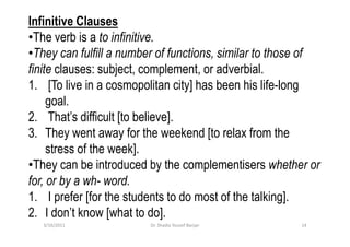 Embedded clauses, presentation 6 | PDF