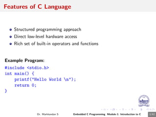 Embedded C Programming Module1 Presentation.pdf