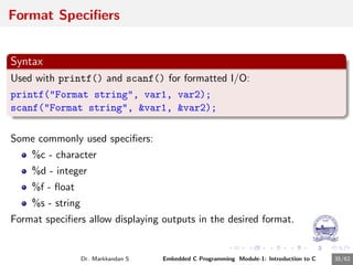 Embedded C Programming Module1 Presentation.pdf