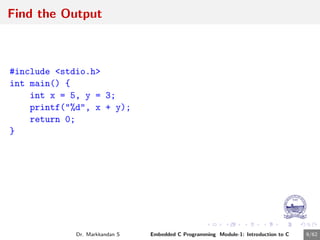 Embedded C Programming Module1 Presentation.pdf