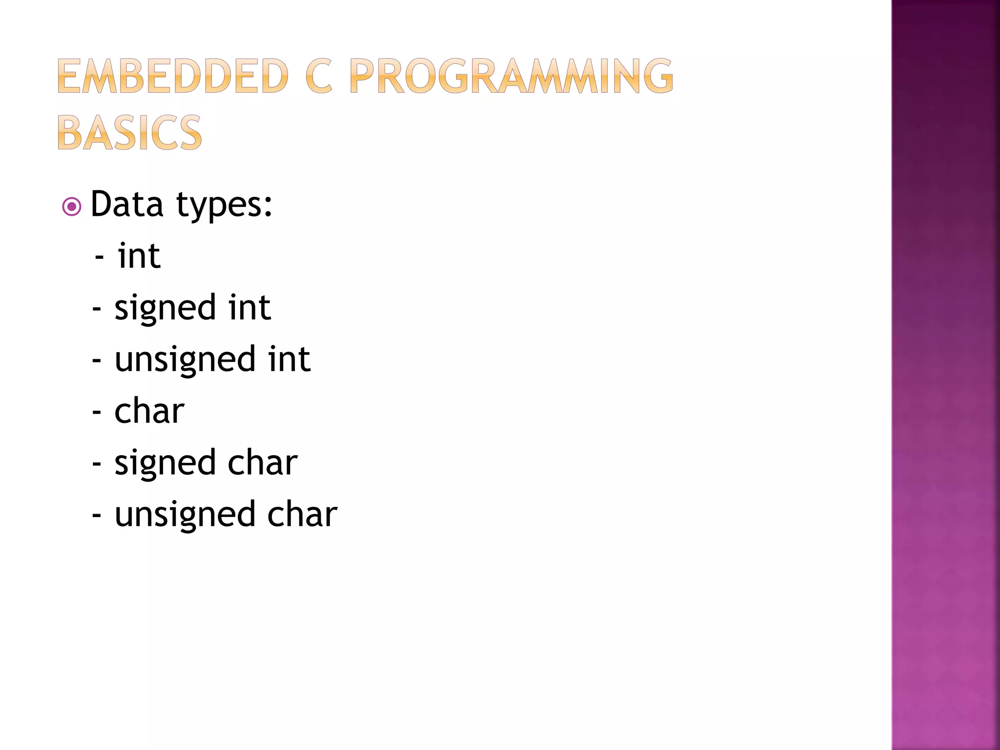 Embedded c programming | PPT