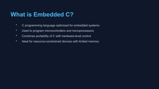 Embedded C Programming system infrastructure | PPTX
