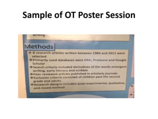 Sample of OT Poster Session
 
