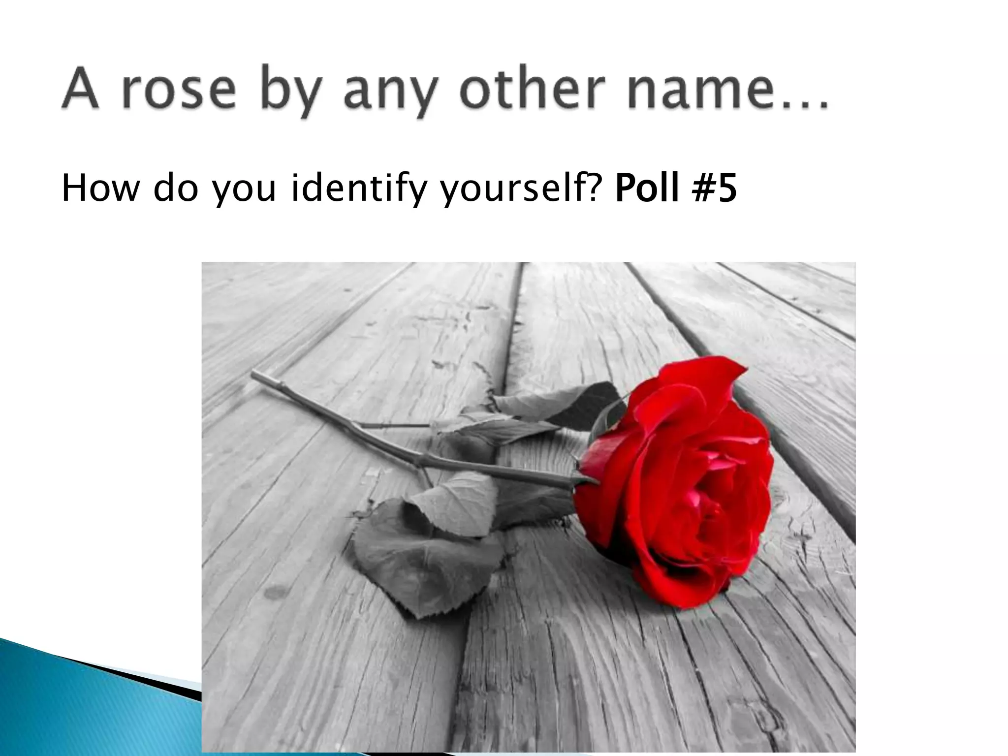 How do you identify yourself? Poll #5
 