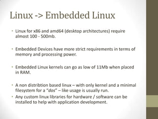 Embedded linux | PPTX