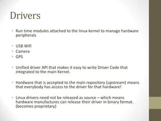 kernel drivers vs. userspace drivers: a guide for... Embedded linux | PPTX
