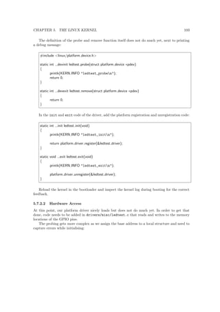 rst 446 bytes of the Master Boot 
Record, in order to leave room for the 64-byte partition table and the 2-byte AA55h 'signature', 
which the BIOS requires for a proper boot loader. 
Today's computers are equipped with facilities to simplify the boot process, but that doesn't 
necessarily make it simple. 
Figure 3.1 shows a high level view of the Linux boot process. In the next sections, each step 
will be elaborated. 
When a system is  