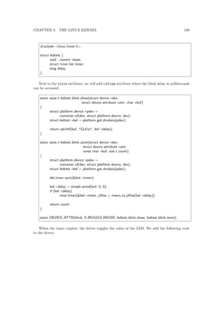 rst user-space program (init) 
starts, and high-level system initialisation is performed. 
That's Linux boot in a nutshell. Now let's dig in a little further and explore some of the details 
of the Linux boot process. 
3.2 Step 1: The Boot Manager 
The boot manager is a small program that resides mostly on the MBR1 1 and presents a menu 
for choosing the Operating System (if more than one is present); kernel or boot options to boot. 
In the regular, plain-old-booting-linux business, all the boot loader does is: 
 Load the kernel into memory 
 Optionally load a ramdisk called initrd containing stu like disk drivers 
 Pass the kernel arguments, of which we are only interested in runlevel and init 
 Start execution of the kernel. 
3.2.1 System startup 
The system startup stage depends on the hardware that Linux is being booted on. On an embedded 
platform, a bootstrap environment is used when the system is powered on, or reset. Examples 
include U-Boot, RedBoot, and MicroMonitor from Lucent. Embedded platforms are commonly 
shipped with a boot monitor. These programs reside in special region of 
ash memory on the 
target hardware and provide the means to download a Linux kernel image into 
ash memory and 
subsequently execute it. In addition to having the ability to store and boot a Linux image, these 
1Master Boot Record. 
 
