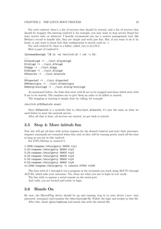 guration screen. . . . . . . . . . . . . . . . . . . . . . . . . . . . . . . 118 
7.2 Winscp, a drag and drop interface to your embedded target . . . . . . . . . . . . . 121 
10.1 Running ddd with a remote target. . . . . . . . . . . . . . . . . . . . . . . . . . . . 158 
10.2 Lab setup with a workstation on a LAN (10.x); public servers (150.158.231.x) and 
embedded targets on the LAN. The gateway (niobe) is not directly accessible but 
provides an ssh tunnel on port 22 to gemini on the LAN . . . . . . . . . . . . . . . 159 
10.3 After putting the ssh tunnel in place, the connections on 150.158.231.13, port 4000 
are forwarded over TCP to the target 10.2.4.10 on port 2200. . . . . . . . . . . . . 162 
A.1 Richard Stallman, founder of the GNU project for a free operating system. . . . . 165 
A.2 Linus Torvalds, creator of the Linux kernel. . . . . . . . . . . . . . . . . . . . . . . 166 
A.3 A GNOME Desktop. . . . . . . . . . . . . . . . . . . . . . . . . . . . . . . . . . . . 168 
C.1 Drawing a graphical dependency between patches with quilt. . . . . . . . . . . . . 184 
vi 
 
