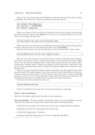 CHAPTER 2. CROSS COMPILATION TOOLCHAIN 11 
2.3.1 GNU C Library 
Glibc is the GNU project's C standard library. It is free software and is available under the GNU 
Lesser General Public License. The lead contributor and maintainer is Ulrich Drepper. 
Glibc is what is used for practically all desktop and server Linux distributions. It is very 
featureful and supports a lot of dierent hardware platforms and operating systems. Unfortunately 
it is also very big (several MBs), which makes it less suitable for building small embedded Linux 
systems. 
2.3.2 uClibc 
uClibc is a small C library intended for embedded Linux systems. 
uClibc was created to support uClinux, a version of Linux not requiring a memory management 
unit and thus suited for microcontrollers (hence the uC in the name), but now also runs on real 
Linux. 
uClibc is much smaller than Glibc, but still very much compatible. For most applications no 
change to the source code is needed to use uClibc. 
While Glibc is intended to fully support all relevant C standards across a wide range of plat-forms, 
uClibc is speci 