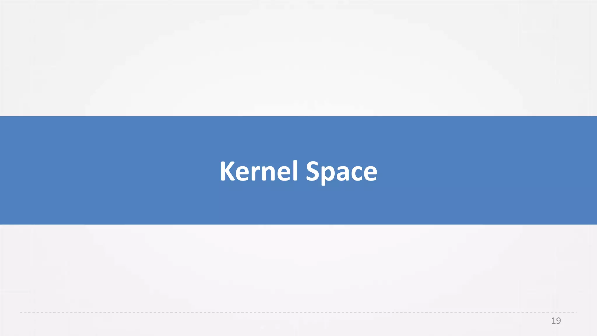 19
Kernel Space
 