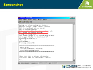 Kernel Configuration (cont.)

 