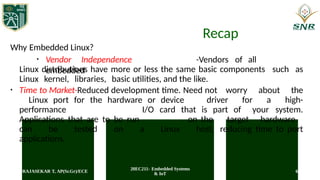 Overview of Embedded Linux Systems and Distributions | PPTX