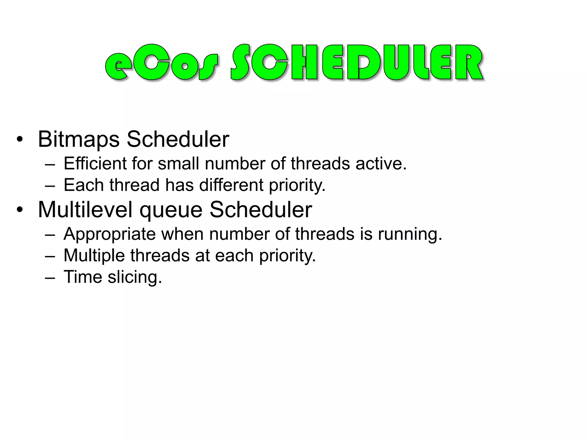 eCos LAYERED STRUCTURE