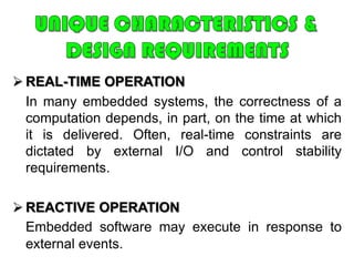 Different models of computation ranging from discrete-event systems to those involving continuous time dynamicsExamples of Embedded Systems and Their Markets