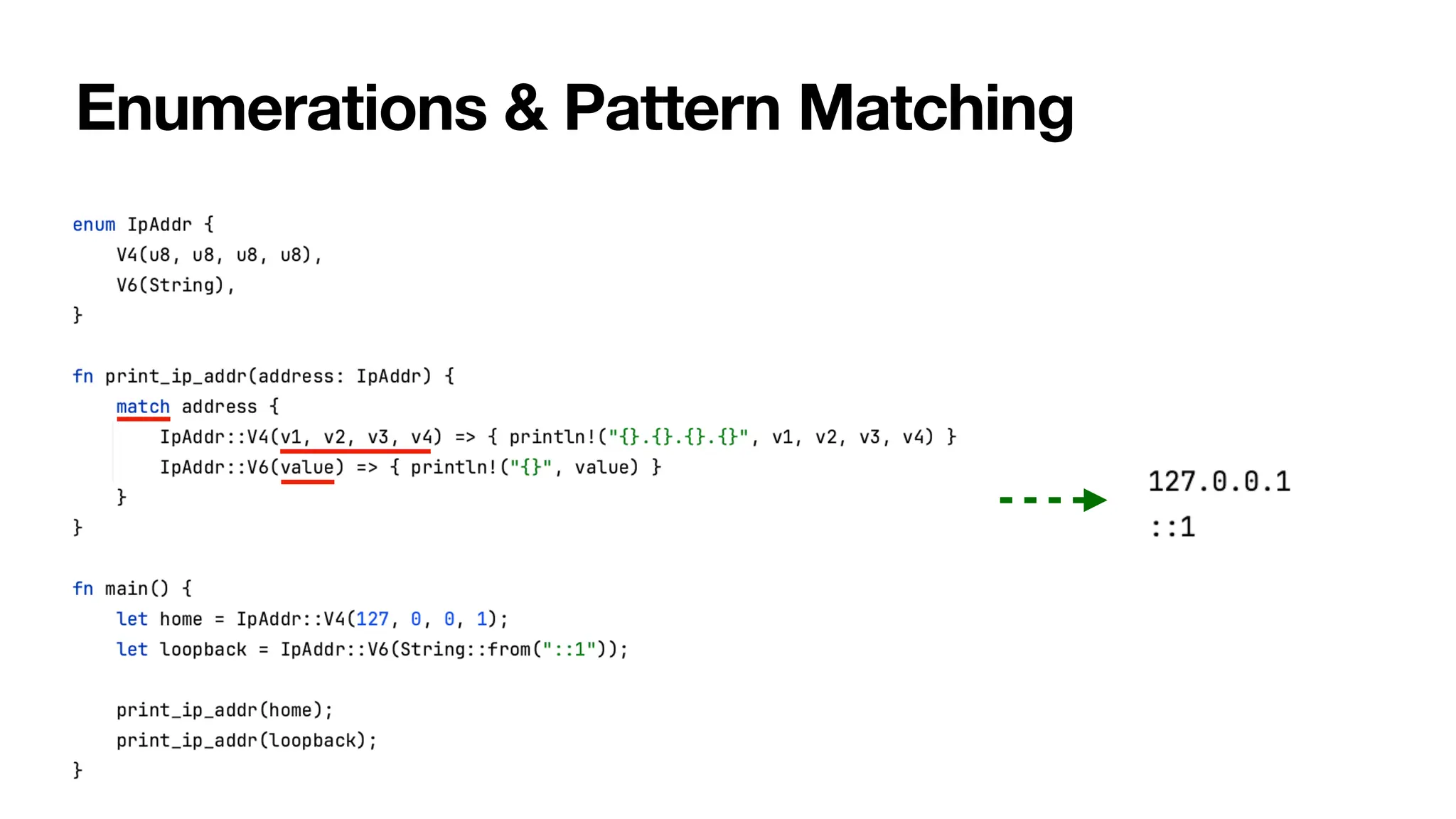 Enumerations & Pattern Matching
 