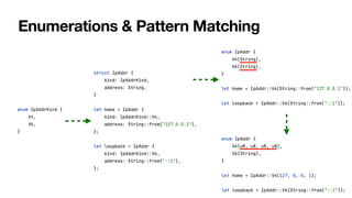 Enumerations & Pattern Matching
 