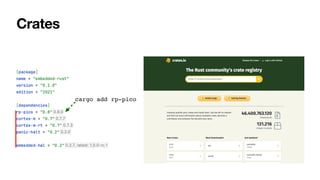 Crates
cargo add rp-pico
 