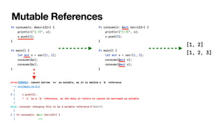 Mutable References
 