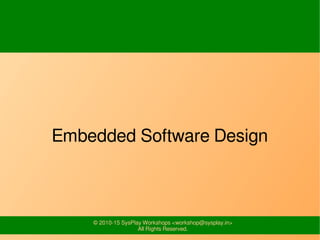 Embedded Software Design | PPT