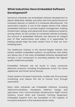 Embedded Software Development: Industry Trends and Timelines | PDF