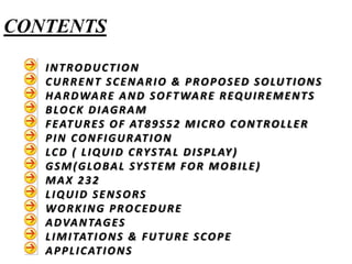 automatic water level controlling using gsm system | PPSX