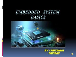 EMBEDDED SYSTEM
BASICS
BY : PRIYANKA
PATIDAR
 