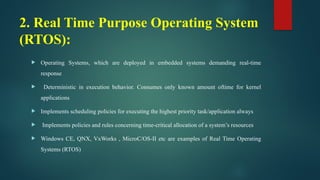 Software Design Rtos Comprehensive Overview of RTOS Based Embedded System Design and Kernel ...