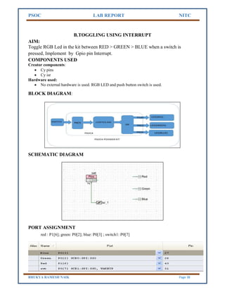 Embedded system design psoc lab report | PDF