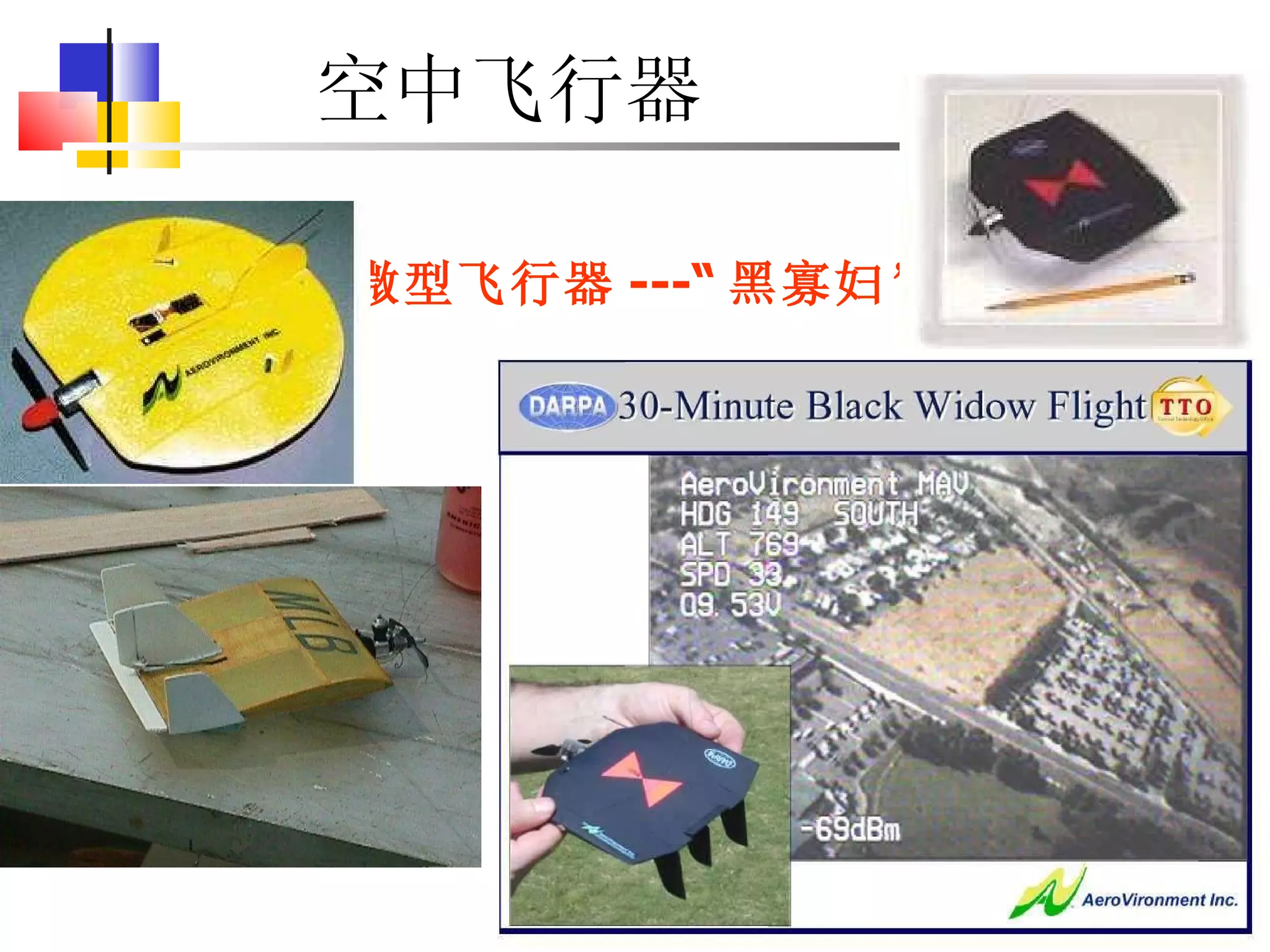 微型飞行器 ---“ 黑寡妇” 空中飞行器 