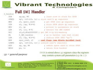 Swi Database Software Embedded system - Introduction To ARM Exception Handling and Software ...