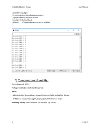 Embedded system lab work | PDF