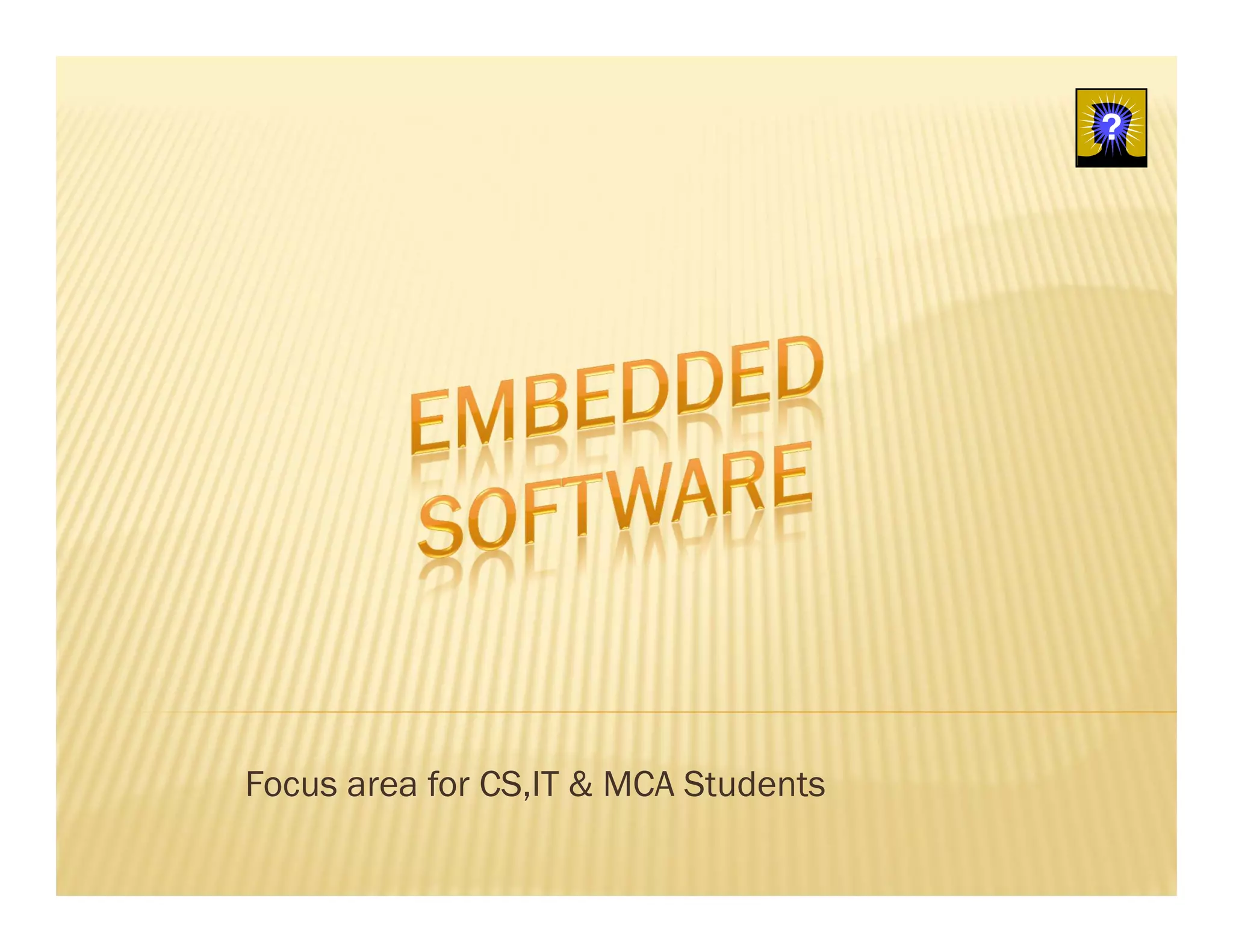 Focus area for CS,IT & MCA Students
 
