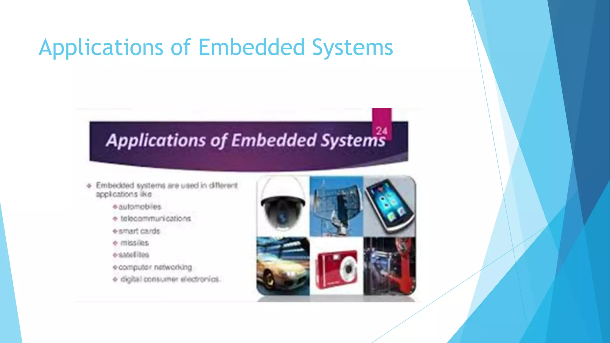 Applications of Embedded Systems
 
