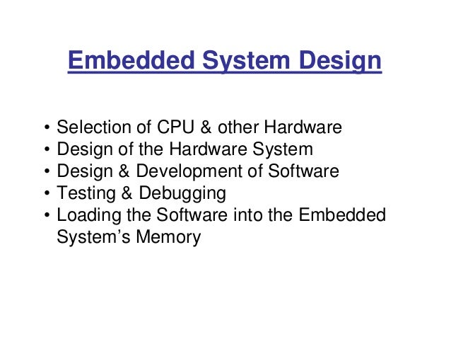 Embedded Systems - A Brief Introduction