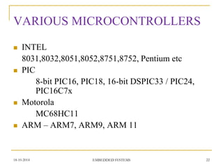 An Entire Concept of Embedded systems | PDF