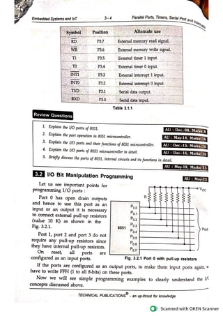 Embedded Systems and IOT Unit- one architecture | PDF