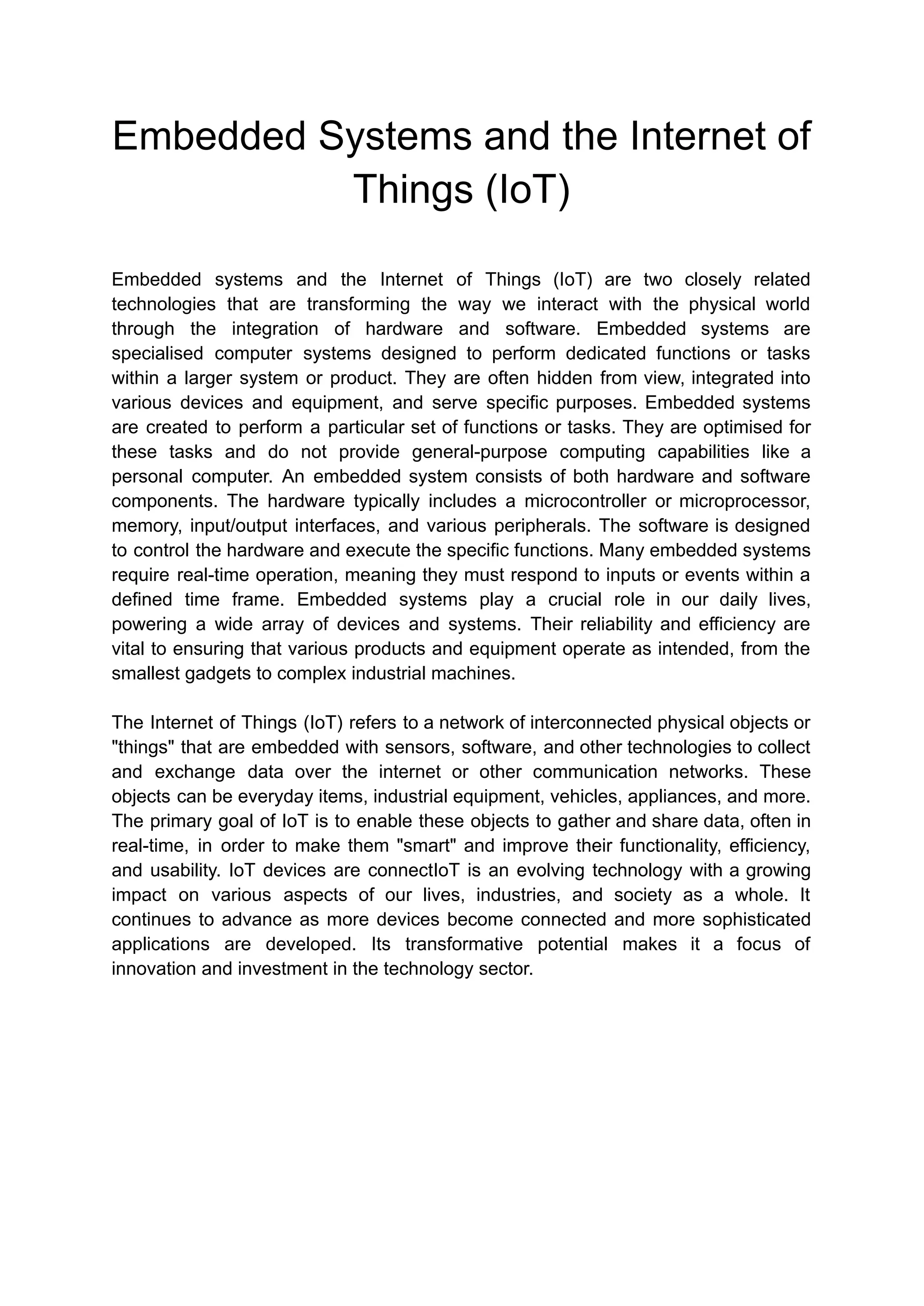 Embedded Systems and the Internet of Things (IoT) .pdf