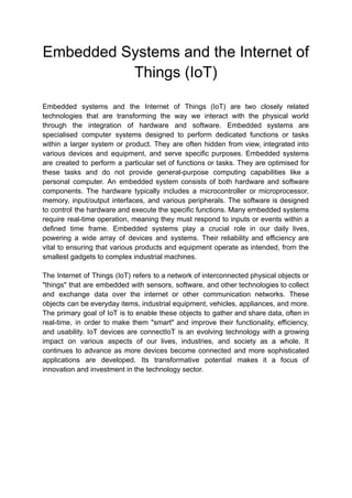 Embedded Systems and the Internet of Things (IoT) .pdf