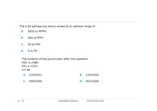 Embedded Systems Prof.Anish Goel15
 